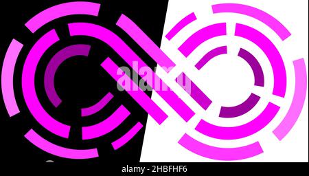 Infinity dashed colorful lines sign symbol icon isolated - vector illustration Stock Vector