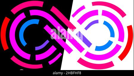 Infinity dashed colorful lines sign symbol icon isolated - vector illustration Stock Vector