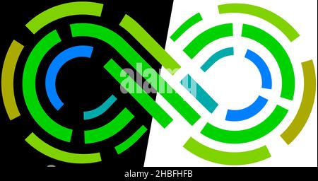 Infinity dashed colorful lines sign symbol icon isolated - vector ...