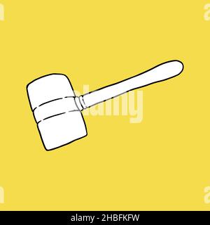 Illustration of Mallet. Hand drawn. - Vector Stock Vector