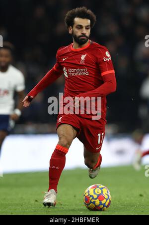 London, England, 19th December 2021. Mohamed Salah of Liverpool during the Premier League match at the Tottenham Hotspur Stadium, London. Picture credit should read: Paul Terry / Sportimage Stock Photo