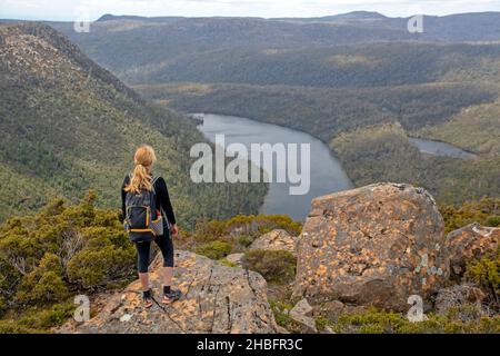 View to Lake Seal from the Tarn Shelf Stock Photo