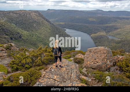 View to Lake Seal from the Tarn Shelf Stock Photo