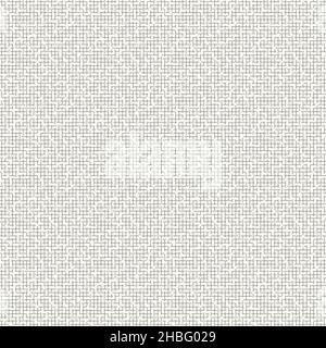Grid background design, textured vector seamless repeat of broken check pattern in grey, fabric effect. Stock Vector