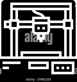 autocad 3d program glyph icon vector illustration Stock Vector Image ...