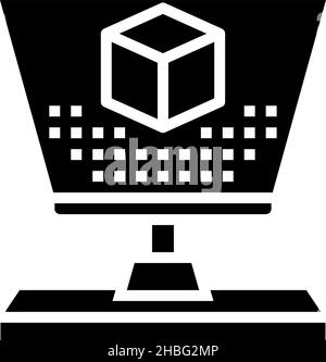 Hologram black glyph icon Stock Vector Image & Art - Alamy