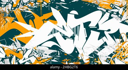 Abstract Hip Hop Street Art Graffiti Style Urban Calligraphy Vector Illustration Background Art Stock Vector