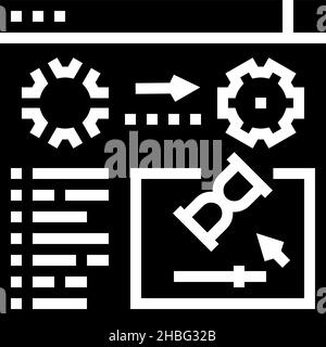 3d renderings glyph icon vector illustration Stock Vector