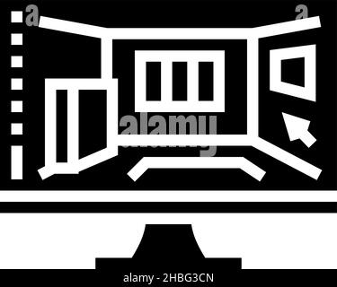 autocad 3d program glyph icon vector illustration Stock Vector Image ...