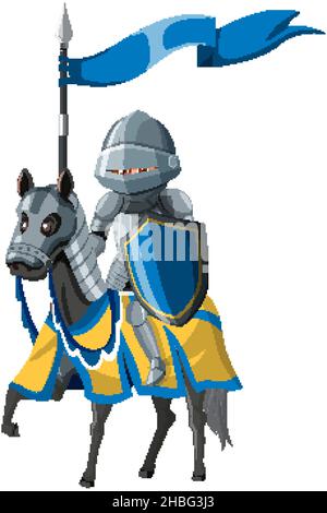 Knight riding horse clipart, medieval illustration vector Stock Vector ...
