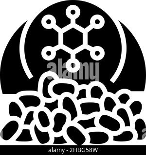 polymers chemical industry glyph icon vector illustration Stock Vector