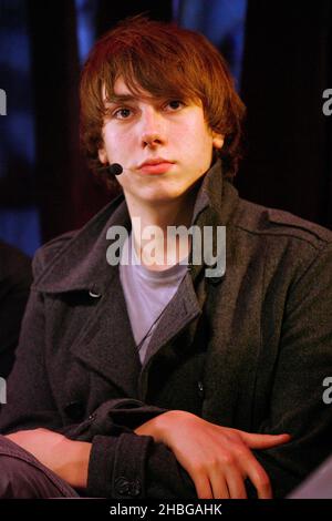 Will Merrick during the Meet the Cast: Skins event at the Apple Store in London. Stock Photo