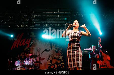 Imelda May performs at Hard Rock Calling at Hyde Park, London. Stock Photo
