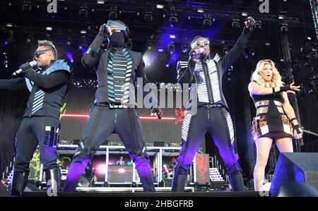 Fergie and Black Eyed Peas perform at Wireless Festival, Hyde Park in London Stock Photo