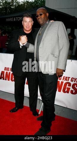 Joe Egan and Cass Pennant arriving at the Big Fat Gypsy Gangster UK Premiere at the Renoir Cinema in Brunswick Square, London. Stock Photo