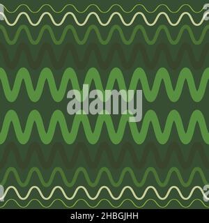 Illustration Seamless pattern on a square background - waves and zigzags. Design element for the design of books, notebooks, postcards, interior items Stock Vector