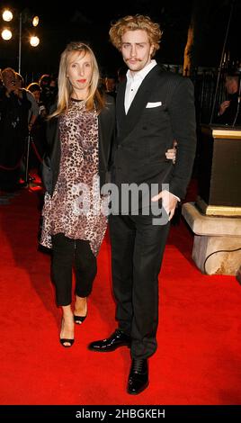 Sam Taylor Wood and Aaron Johnson arriving at the 55th BFI Film Festival Awards at LSO Church in East London. Stock Photo