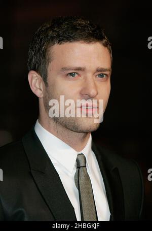 Justin Timberlake attends the In Time UK Premiere at Curzon's Mayfair,London Stock Photo