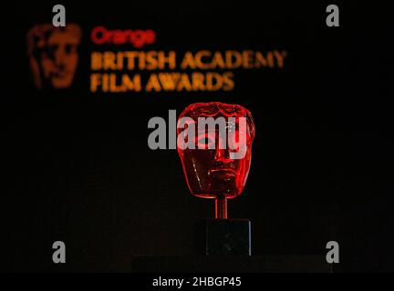 Bafta Statue at the nominees of the Orange British Academy Film Awards Orange Star Rising at BAFTA,London on January 11,2012. Stock Photo