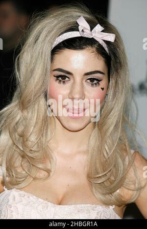 Marina Diamandis of Marina and the Diamonds arriving at the NME Awards at 02 Brixton Academy in London Stock Photo
