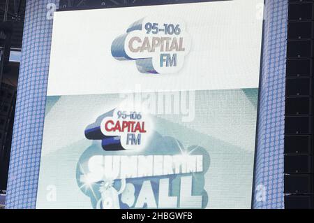 Capital FM's Summertime Ball at Wembley Stadium, London. Stock Photo