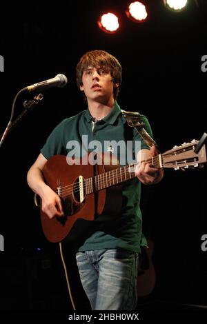 Jake Bugg performs live as part of radio stationÃŠXFM's Legends Series, in aid of War Child, at Dingwalls, London. Stock Photo