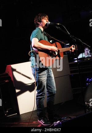 Jake Bugg performs live as part of radio stationÃŠXFM's Legends Series, in aid of War Child, at Dingwalls, London. Stock Photo