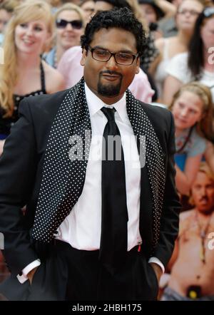 Paul Angunawela (director) arriving at the World Premier of Keith Lemon The Film at the Odeon West End,Leicester Square in London. Stock Photo