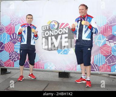 Paralympic Gold and Silver medalists Neil Fachie and Barney Storey ...