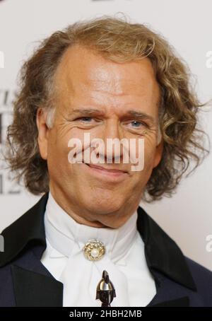 Andre Rieu attending the 2012 Classic Brit Awards at the Royal Albert Hall,London Stock Photo