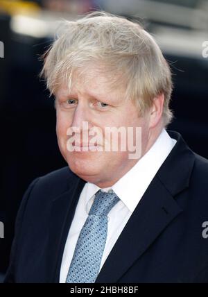 Mayor Boris Johnson attending the BT Sports Industry Awards Arrivals at the Battersea Evolution in London. Stock Photo