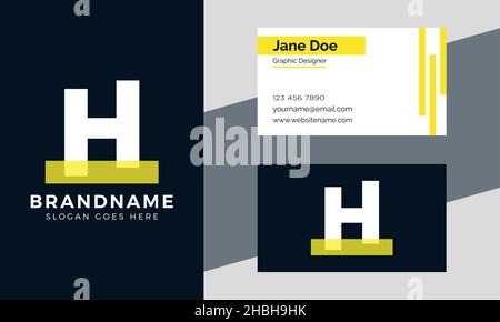 Abstract Premium branding letter H logo design template Stock Vector