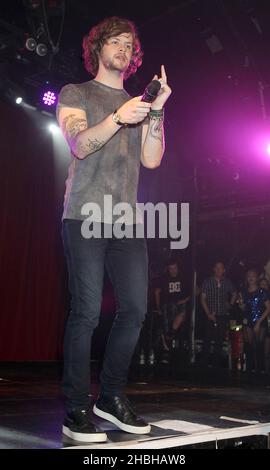 Jay McGuiness of The Wanted performing on stage at G-A-Y Heaven in London. Stock Photo