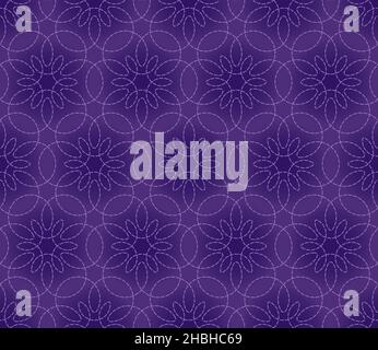 Royal Velvet Violet Seamless Background. Purple tileable vector pattern. Stock Vector