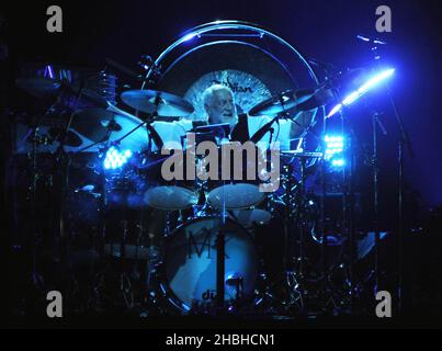 Mick Fleetwood of Fleetwood Mac perform on stage at the 02 Arena in London. Stock Photo