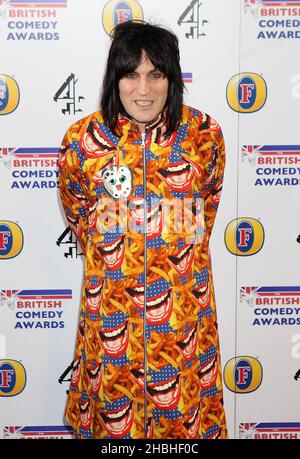 Noel Fielding arrives at the British Comedy Awards at the Fountain Studios in London.. Stock Photo