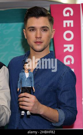 JJ Hamblett of Union J attends and promotes his doll at The Toyfair at Olympia London. Stock Photo