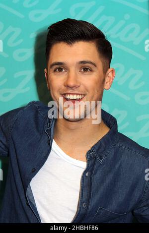 JJ Hamblett of Union J attends The Toyfair at Olympia London. Stock Photo