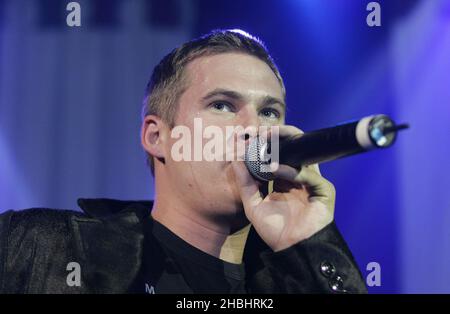 Blues singer Lee Ryan performs and promotes his latest single, When I Think Of You, at Shepherds Bush Empire in London. Stock Photo