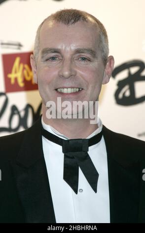 Neil Tennant from Pet Shop Boys in the press room at The 2006 Brit Awards at Earls Court, London. Stock Photo