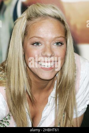 Atomic Kitten former singer Liz McClarnon, demonstrates the positive impact music has on the personal and social development of 0-5 year olds, at the LSO St Lukes, Old Street in London Stock Photo