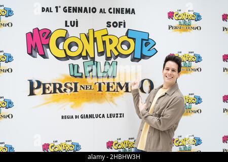 Rome, Italy, December 20, 2021 - Luì, stage name of Luigi Calagna, of the duo 'Me contro Te' attends at photocall of the movie 'Me contro Te - Persi nel tempo. Credits: Luigi de Pompeis/Alamy Live News Stock Photo