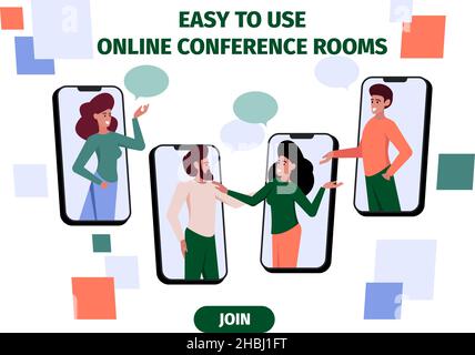 Online speaking concept chatting with friends Vector Image