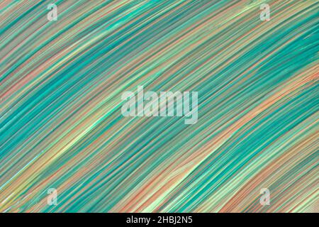 Abstract art background light green and beige colors. Watercolor painting on canvas with cyan strokes and splash. Acrylic artwork on paper with spotte Stock Photo