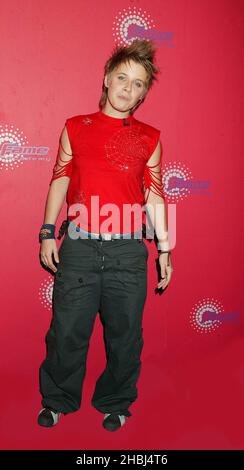 Alex Parks, winner of the Fame Academy Final, during a TV interview at ...