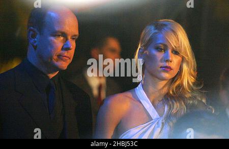 Anna Kournikova with Prince Albert of Monaco at the World Music Awards at the Sporting Club, Monte Carlo Stock Photo