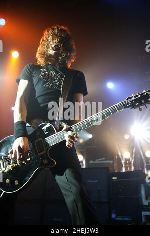 The Darkness perform their Carling Coming Home Gig at the Carling Astoria, London. Stock Photo