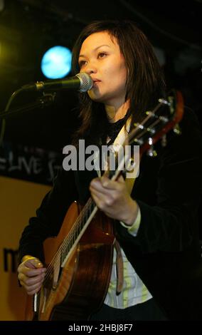 New Zealand singer Bic Runga during her guest appearance at Virgin ...