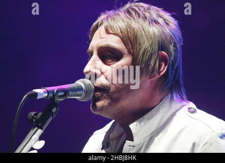 Paul Weller supports The Stereophonics and performs live on stage during the second concert in the 'Teenage Cancer Trust: The Who & Friends Live At The Royal Albert Hall in London. Stock Photo