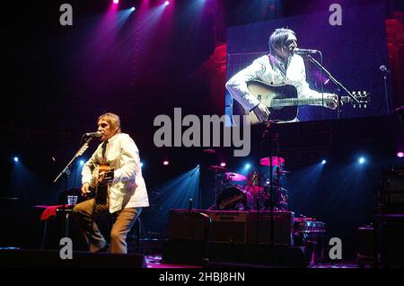 Paul Weller supports The Stereophonics and performs live on stage during the second concert in the 'Teenage Cancer Trust: The Who & Friends Live At The Royal Albert Hall in London. Stock Photo